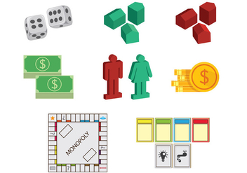 Set Of Monopoly Icons - vector gratuit #398631 