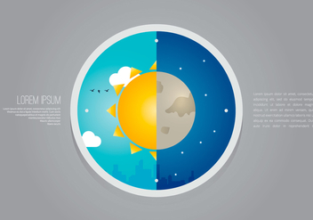Sun Dial City Weather Clock Illustration - бесплатный vector #398731