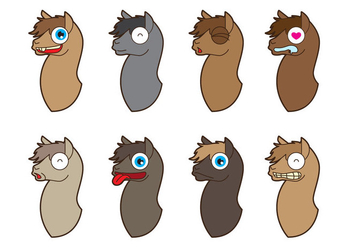 Free Alpaca Emoticon Icon Vector - бесплатный vector #399841