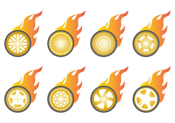 Free Burn Wheels Icon Vector - vector gratuit #400961 