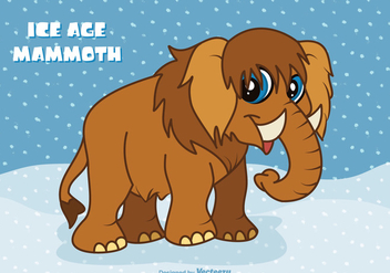 Free Ice Age Cartoon Mammoth Vector - vector gratuit #401171 