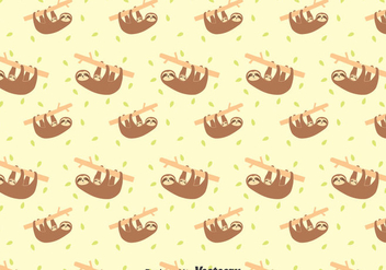 Sloth And Baby Sloth Seamless Pattern - vector #401271 gratis