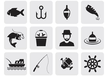 Free Fishing Icons Vector - vector gratuit #401721 