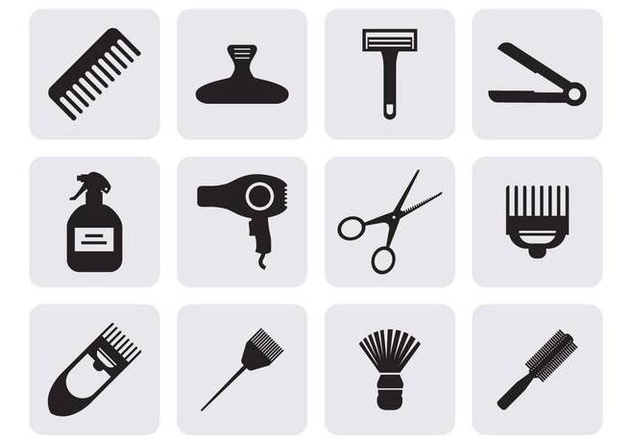 Free Hairdressing Icons Vector - vector gratuit #401791 