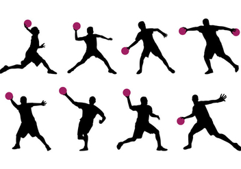 Silhouette Of Dodge Ball Player - Kostenloses vector #401851