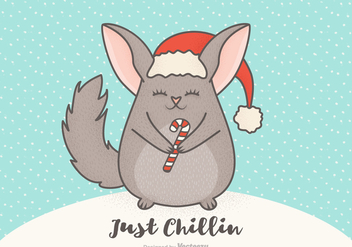 Free Vector Christmas Cartoon Chinchilla - бесплатный vector #402551