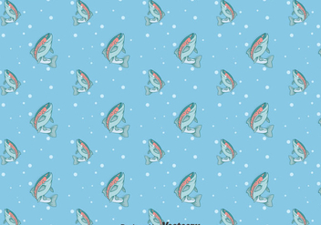 Rainbow Trout Blue Pattern - Free vector #402571