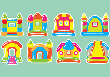 Bounce House Icons - vector #402671 gratis