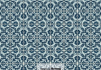 Vector Background of Portuguese Tiles Azulejos, - Free vector #403611