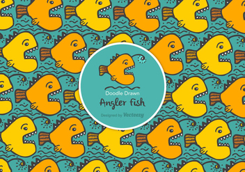 Free Doodle Drawn Angler Fish Vector Background - Free vector #403701