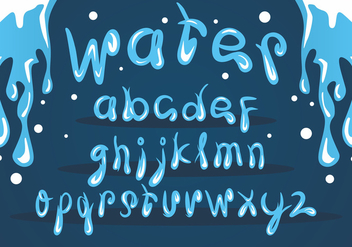 Ice Water Font Vector Set - Free vector #404021