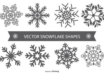 Snowflake Vector Shapes - Kostenloses vector #404211