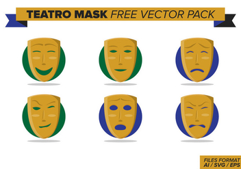 Teatro Mask Free Vector Pack - Kostenloses vector #404361