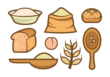 Oats Meal Vector Icons - vector gratuit #404441 
