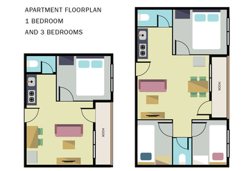 Apartment Floorplan - vector gratuit #404811 