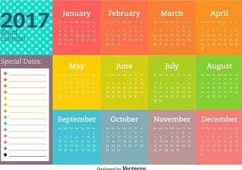2017 New Year Calendar And Vector Templates - vector #404971 gratis