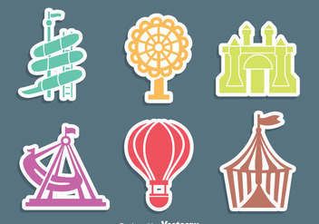 Theme Park Icons Vector - vector #405081 gratis