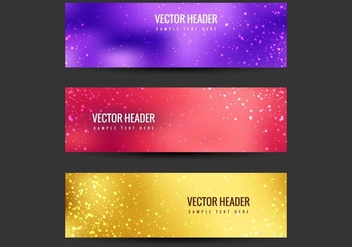Free Vector Colorful Headers - бесплатный vector #405211