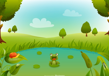 Free Swamp Cartoon Vector Background - Free vector #405701
