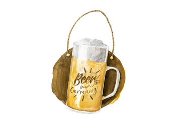 Free Aleman Beer Watercolor Vector - vector gratuit #405891 