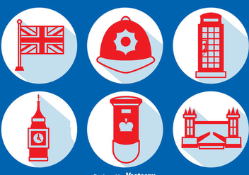 United Kingdom Element Long Shadow Icons Vector - Free vector #406221