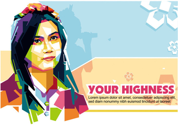 Your Highness in Popart Portrait - WPAP - Free vector #406231