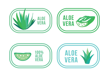Set of Aloe and Maguey Logos - Free vector #407221