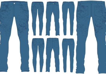 Blue Jeans Templates - vector gratuit #407501 