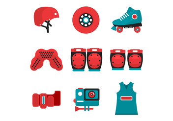 Free Roller Derby Starter Kit Icon - Free vector #407571