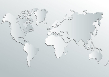 White World Map Vector - vector gratuit #407731 