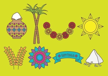 Pongal Icons - Kostenloses vector #407951