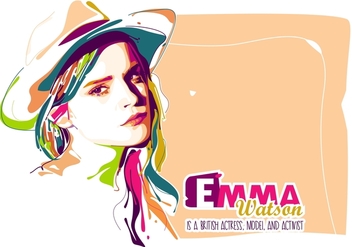 Emma Watson in Popart Portrait - Kostenloses vector #408671