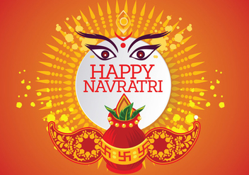 Creative Vector for Shubh Navratri or Durga Puja - vector #408931 gratis