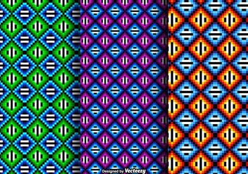 Free Colorful Huichol Vector Patterns - Free vector #408991