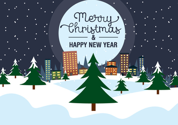 Free Christmas Eve Vector Landscape - Free vector #409121