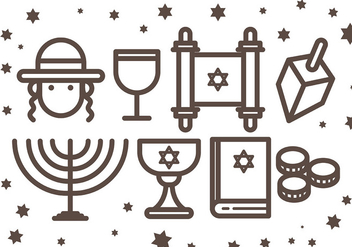 Free Shabbat Icons Vcetor - vector gratuit #409261 