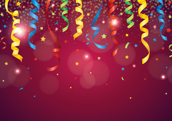 Red Party Popper Background - vector #409351 gratis