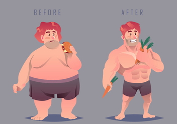 Fat And Slimming Vector - Free vector #409821