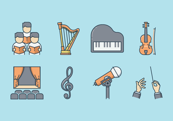 Free Musical Performance Icons - vector #409961 gratis