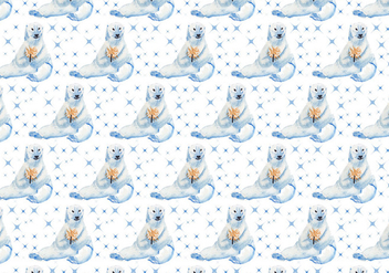 Pattern With Cute Polar Bear Free Vector - Kostenloses vector #410001