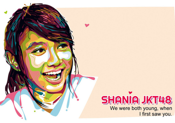 Shania JKT48 - Popart Portrait - vector gratuit #410271 