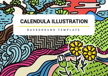 Free Calendula Vector Illustration - бесплатный vector #410301
