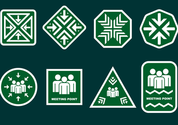 Meeting Point Sign System Free Vector - Kostenloses vector #411001