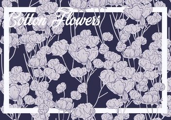Cotton Flower Seamless Pattern - Kostenloses vector #411171