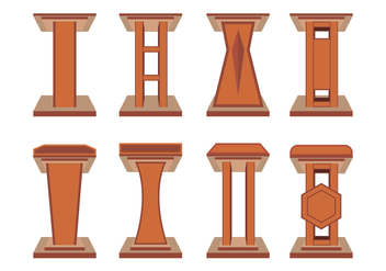 Lectern Vector Icons - Free vector #411581