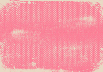 Grunge Pink Polka Dot Background - vector gratuit #411661 