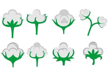 Free Cotton Flower Icons Vector - vector gratuit #412131 