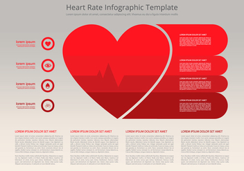 Heart Rate Infographic Flat Template - бесплатный vector #412171