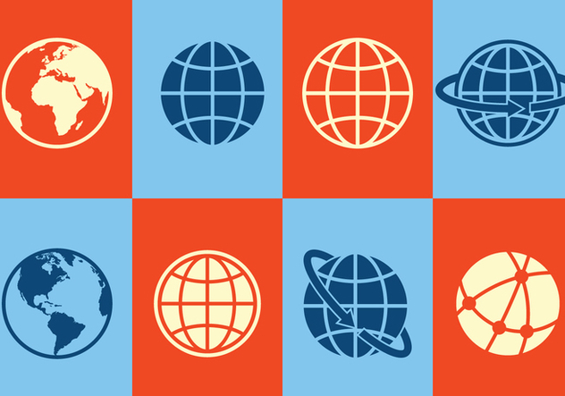 Globe Icons - vector gratuit #412201 