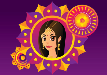 Indian Woman Free Vector - Free vector #412341